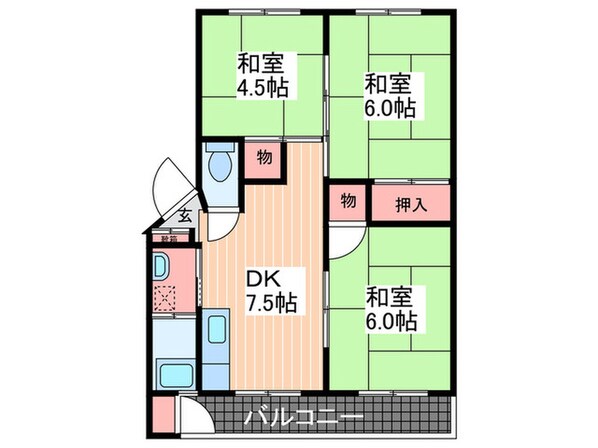 城元マンションの物件間取画像